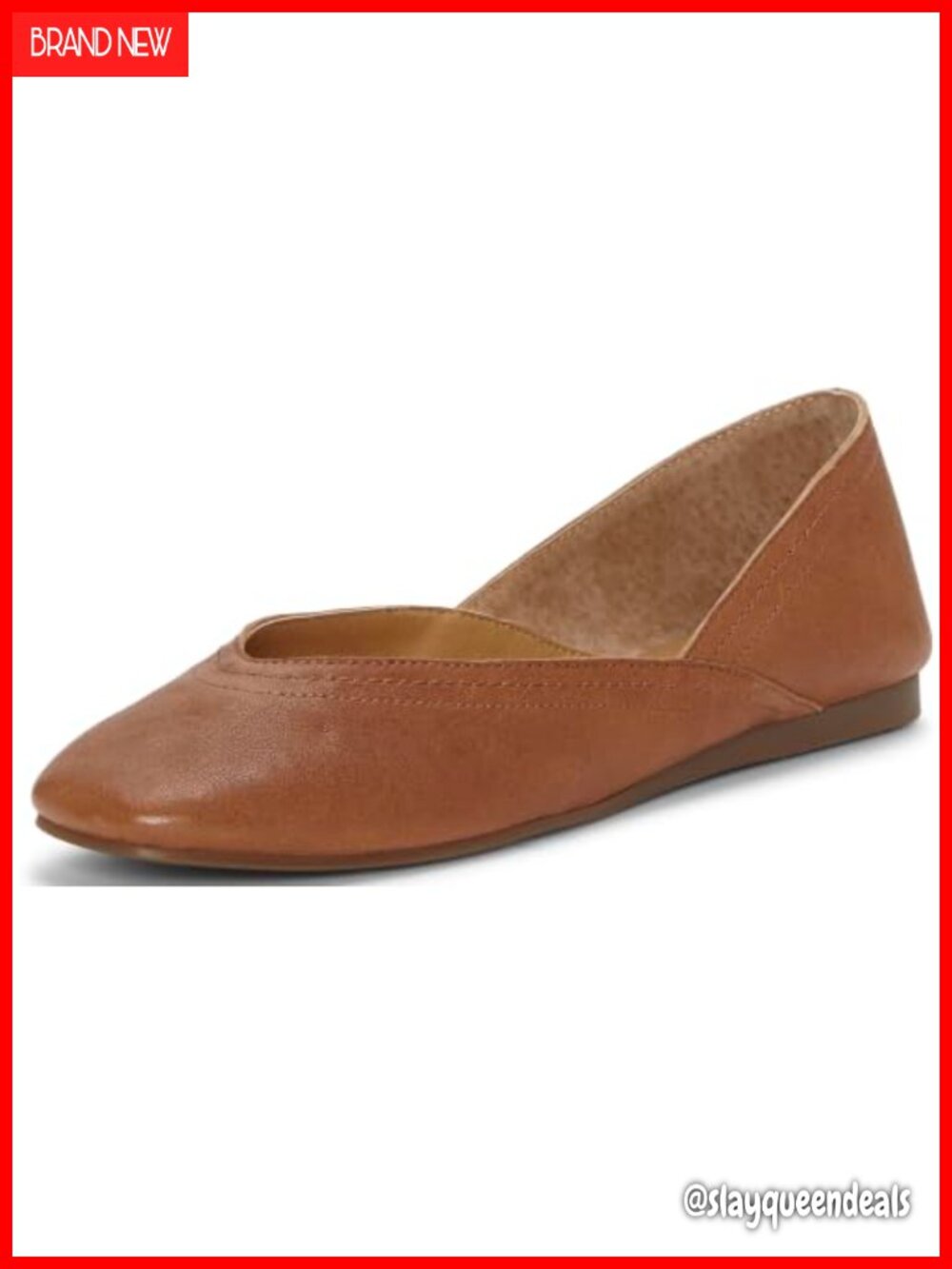 Lucky Brand Alba Ballet Flats Square Toe Slip-On Comfort Shoes